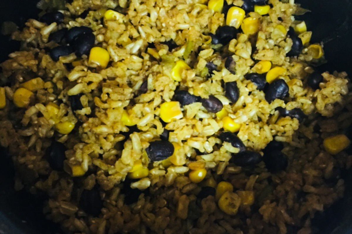 One-Pot Rice and Black Bean Medley