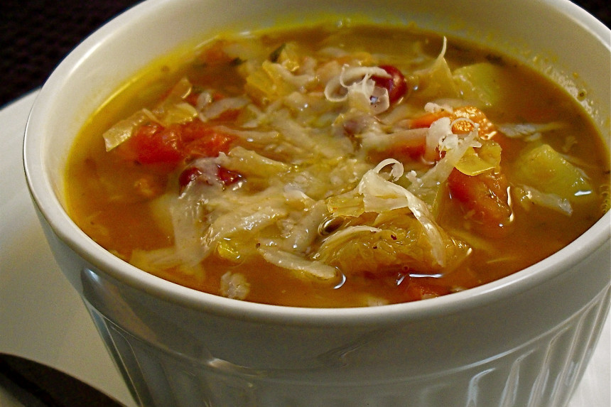 Tomato Basil Minestrone Soup