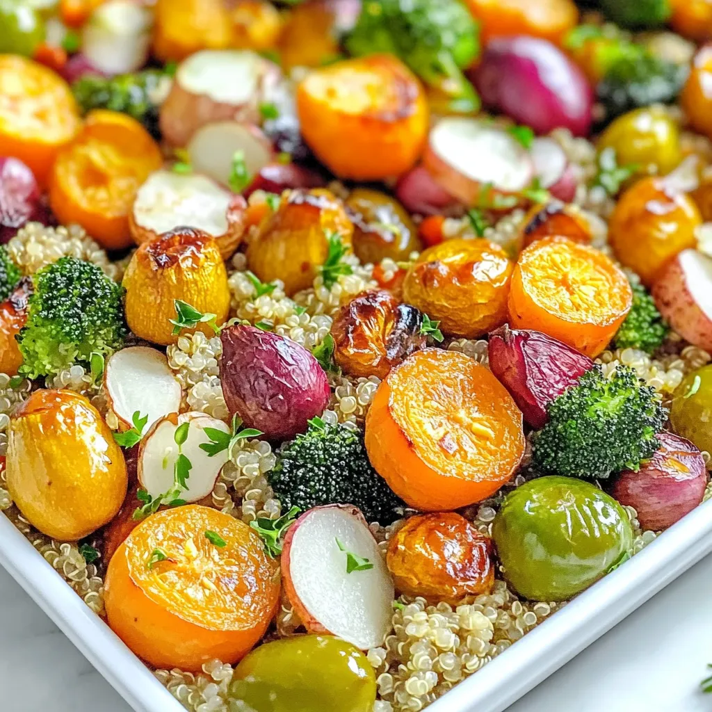 Sheet Pan Quinoa and Roasted Veggie Bowl