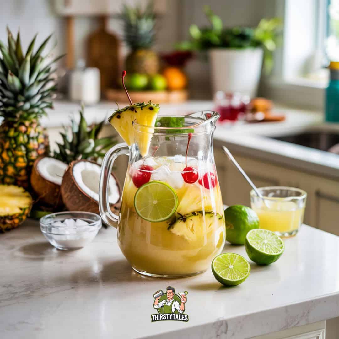 Pineapple-Mango Coconut Water Punch
