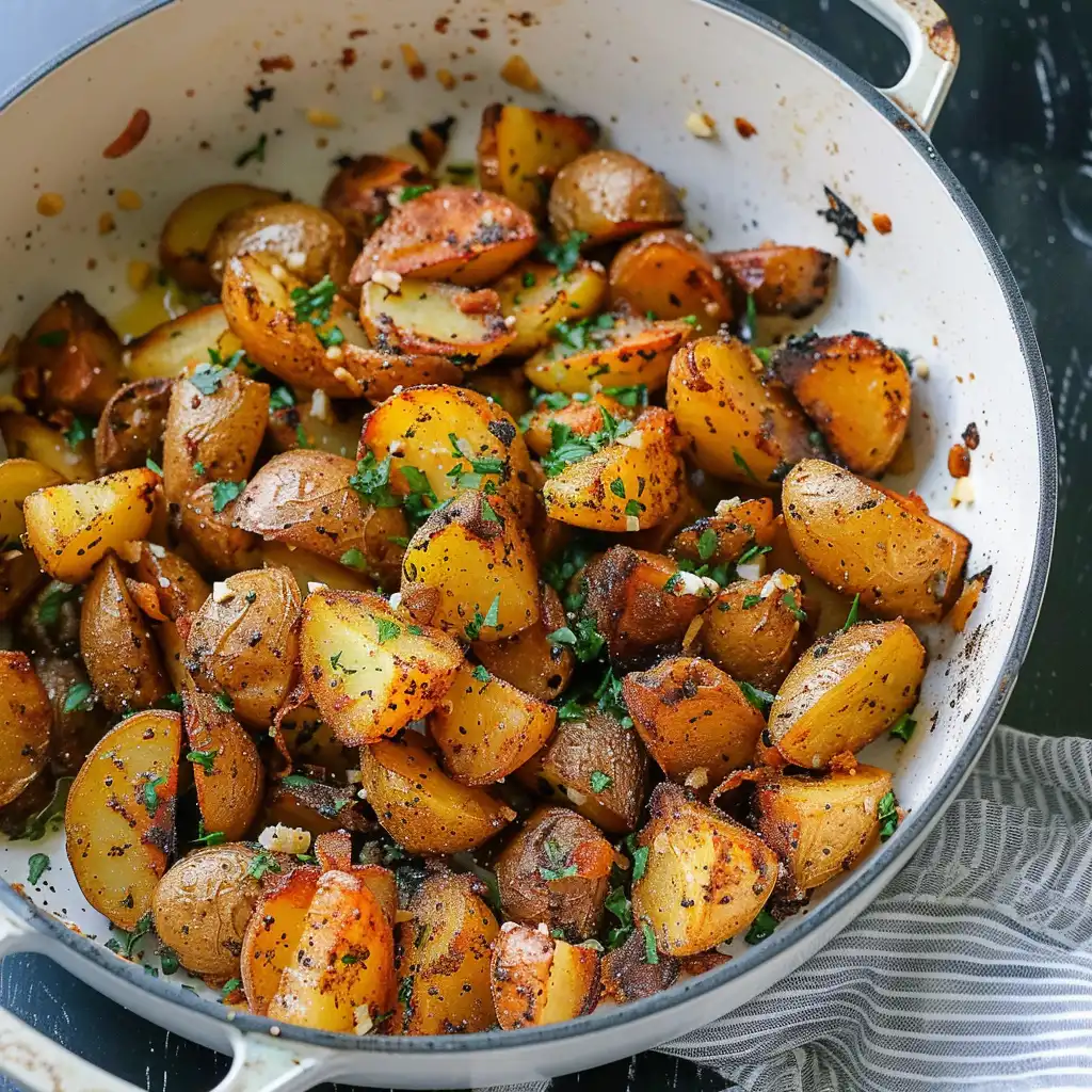 Creamy Herb-Roasted Potatoes with Garlic
