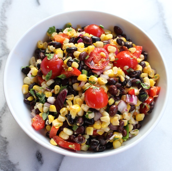 Texas Sweet Corn and Black Bean Salad with Lime Vinaigrette