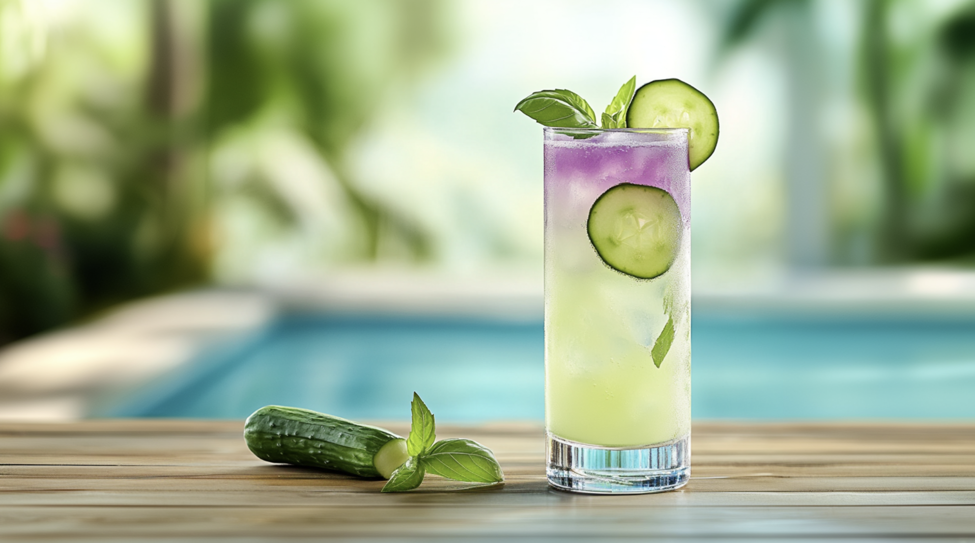Cucumber-Mint Stirred Gin Fizz