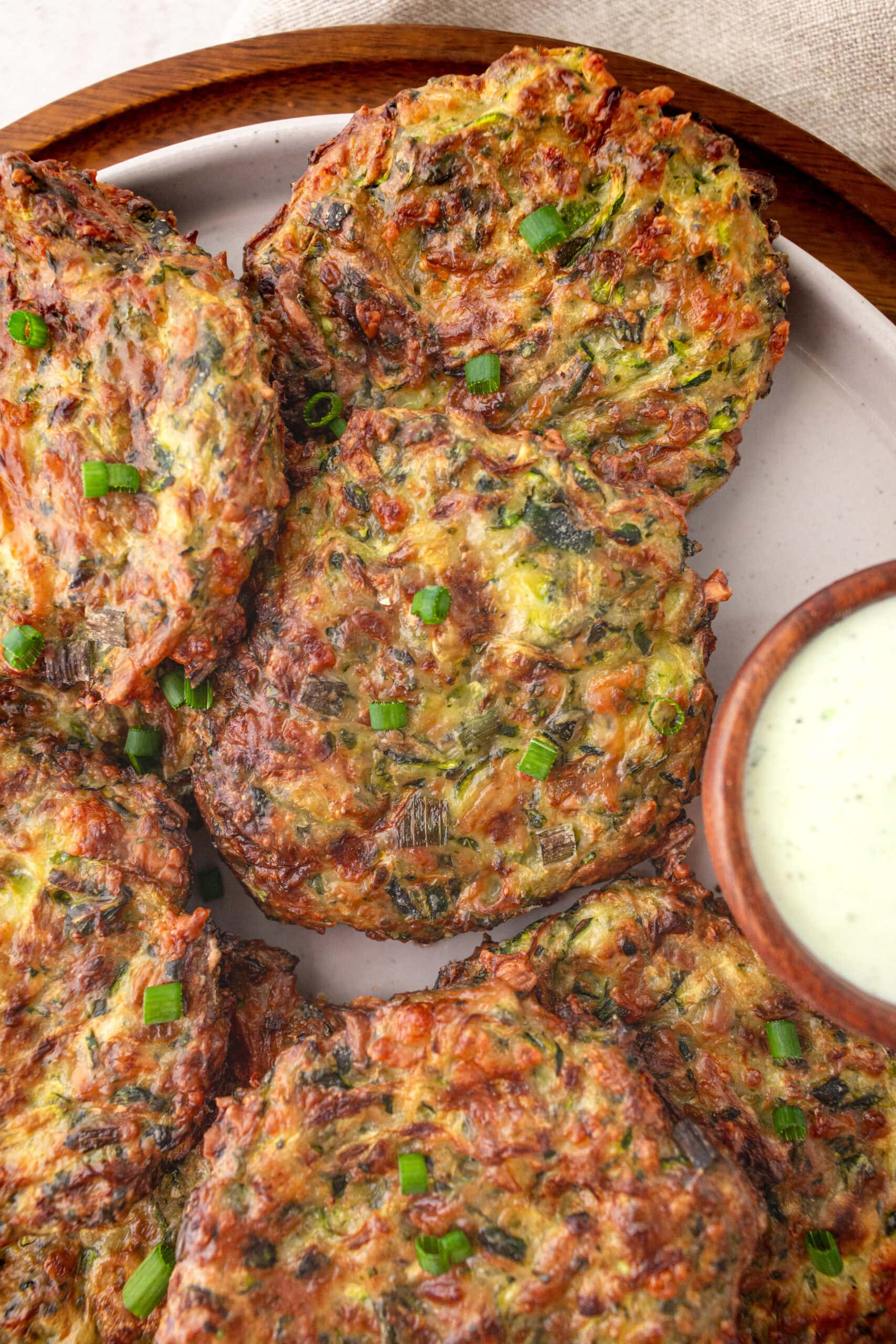 Pan-Fried Zucchini Fritters with Parmesan