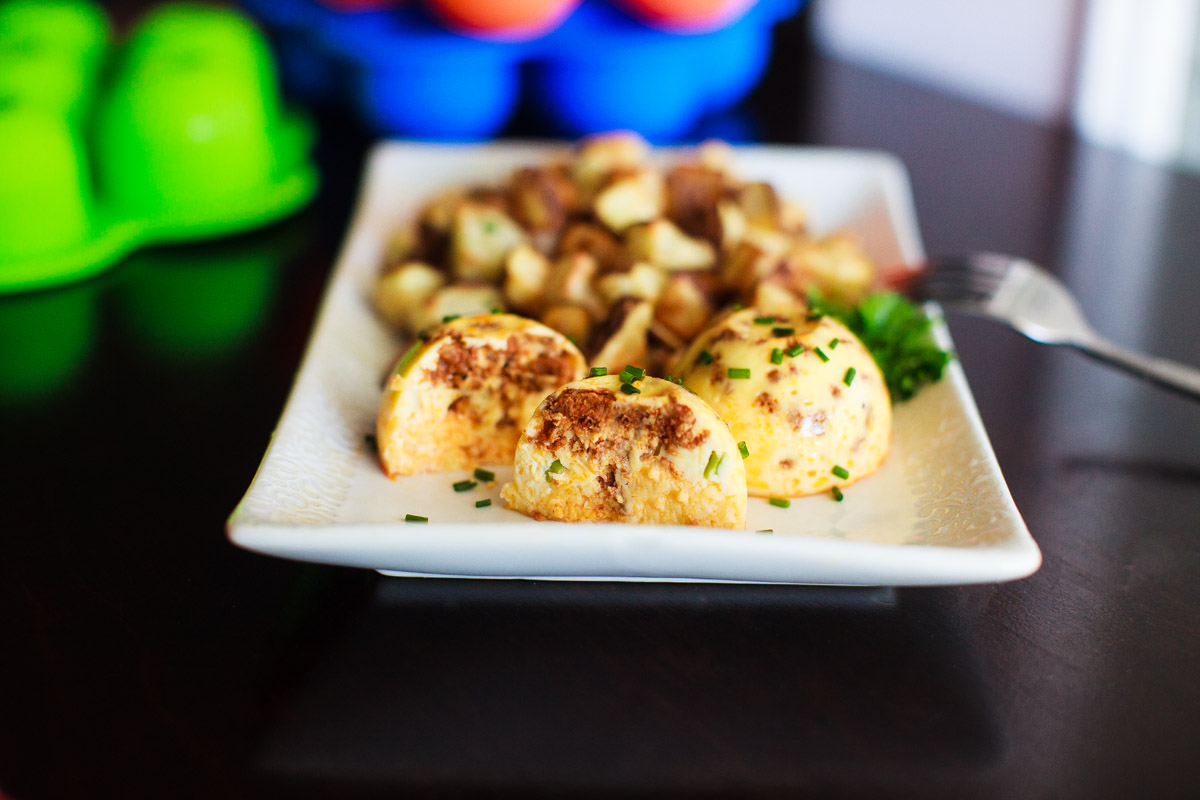 Herb-Infused Egg Bites with Sharp Cheddar