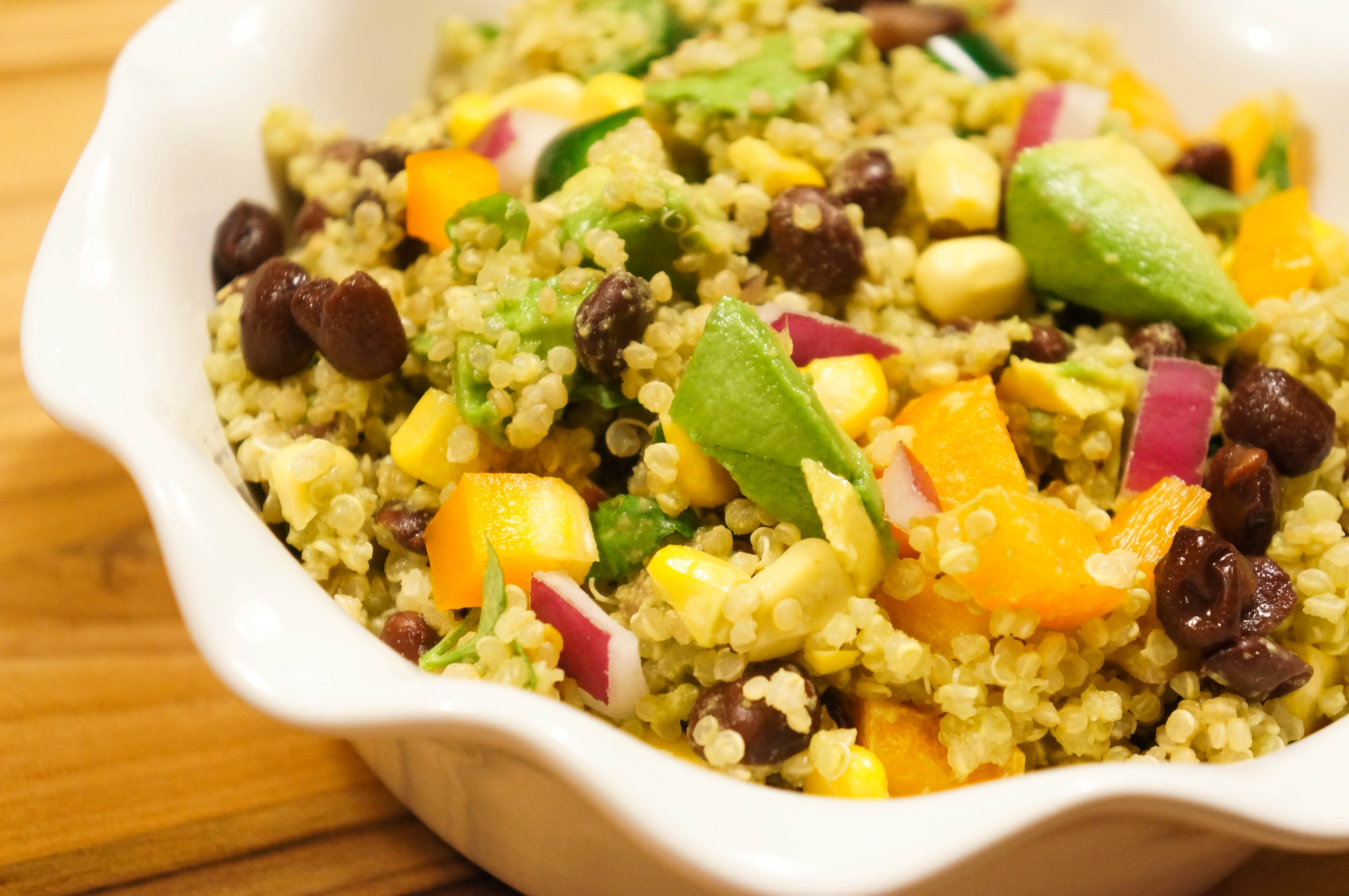 Garcia-Style Black Bean Quinoa Bowl with Avocado