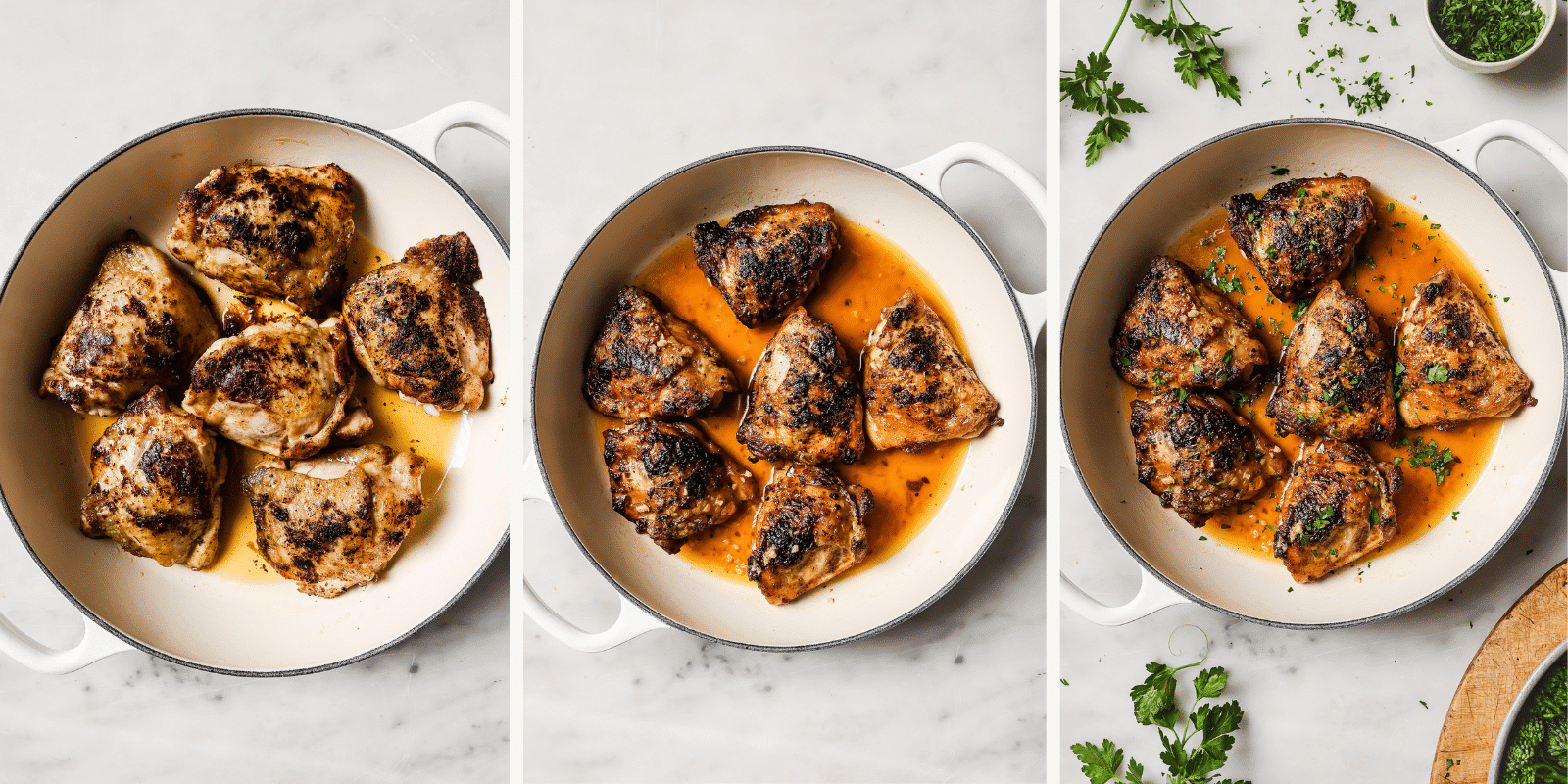 Pan-Seared Chicken Thighs with Aperol Glaze
