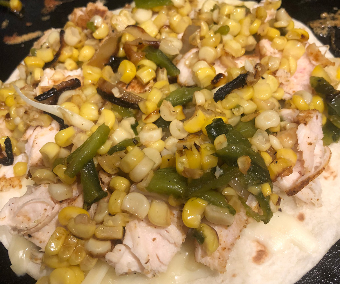 Smoky Poblano & Corn Quesadillas
