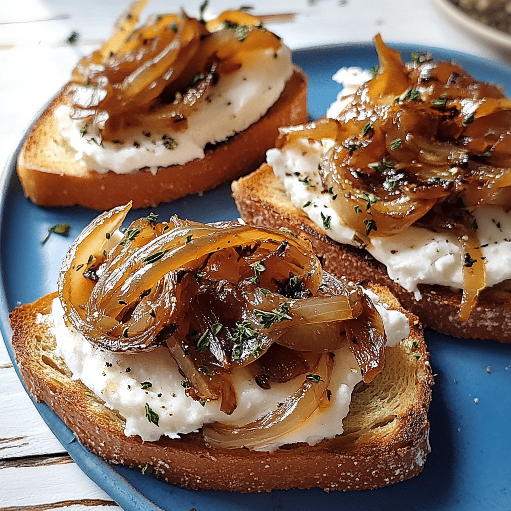 Mustard-Glazed Cheese Toast with Caramelized Onions