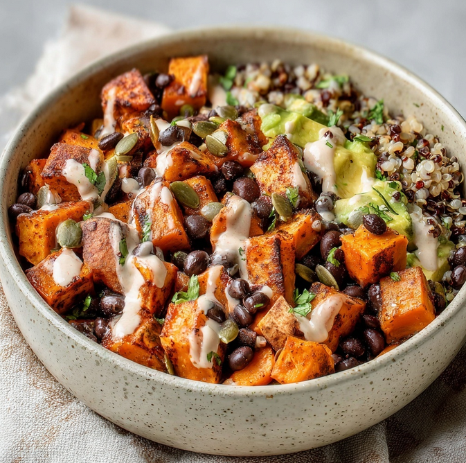 Omaha Sweet Potato and Black Bean Bowl