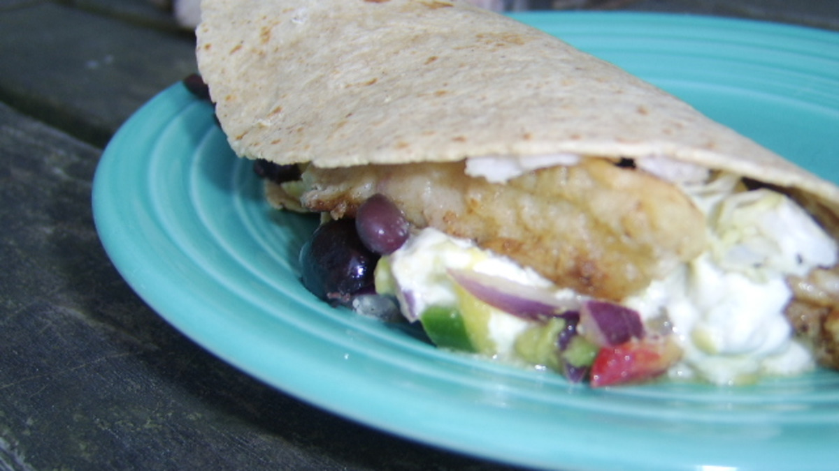 Masa-Baked Fish Tacos with Avocado Salsa