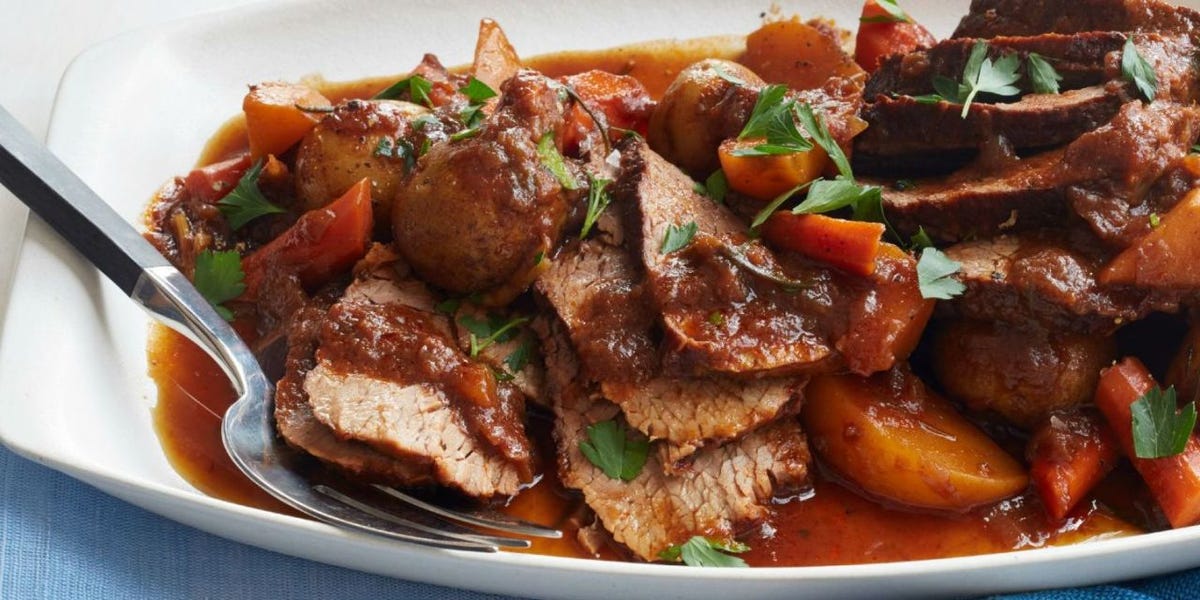 Slow-Cooked Beef and Root Vegetable Pot Roast