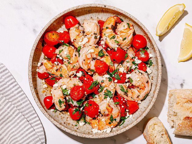 One-Pan Shrimp with Cherry Tomatoes and Fresh Herbs