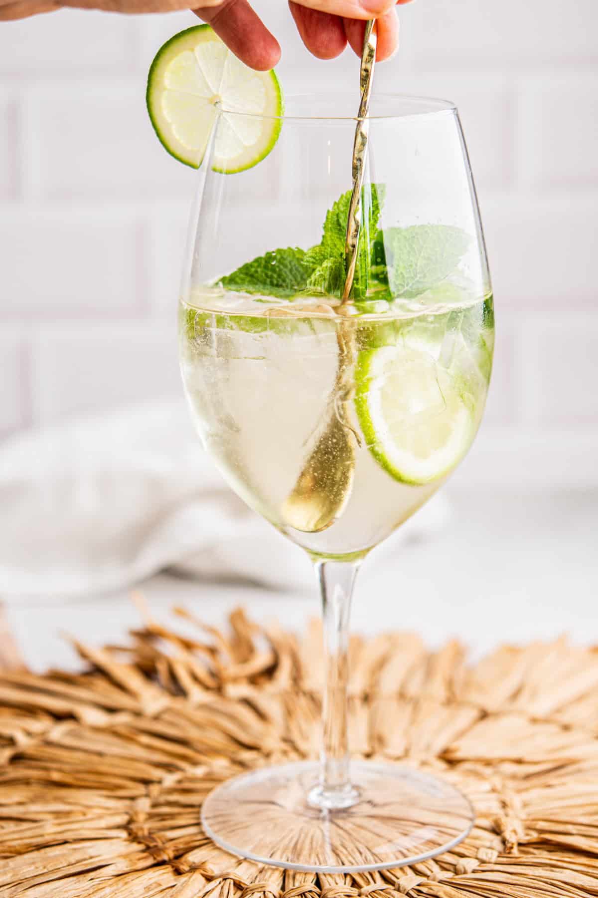 Hugo-Style Spritz with Alpine Mint