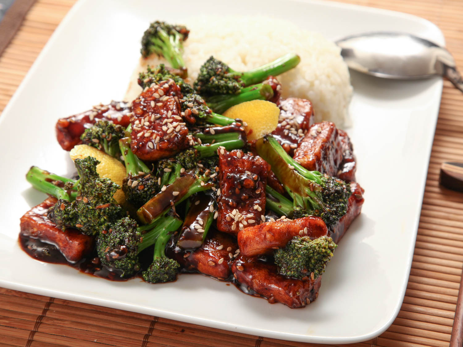 Tofu and Broccoli Stir-Fry with Soy Sauce