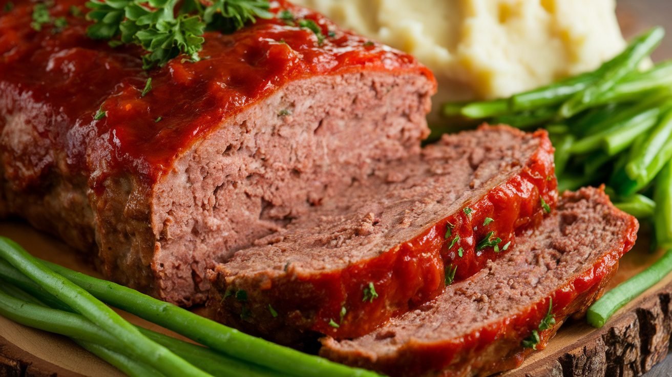 Baked Herb-Infused Meatloaf with Tomato Glaze