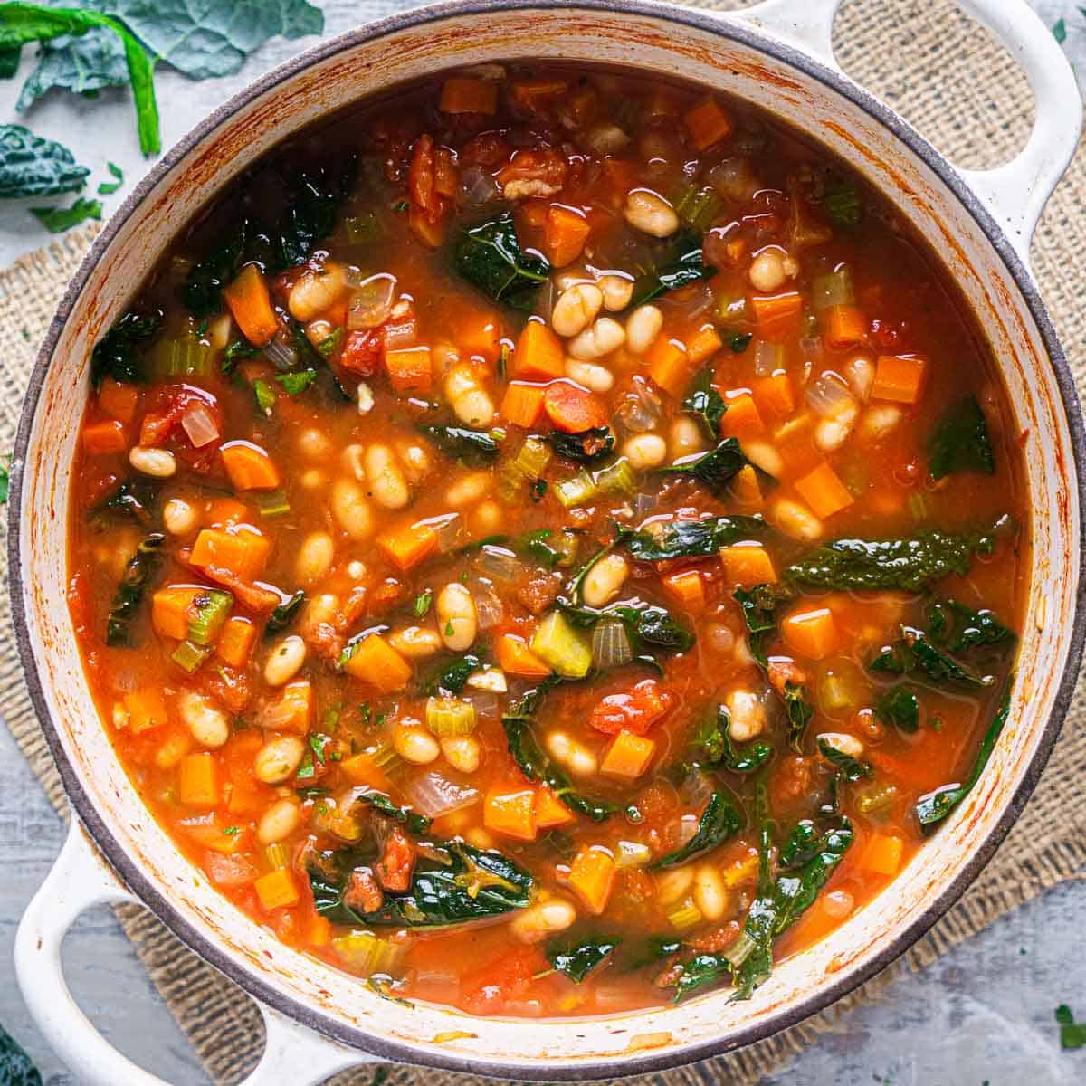 Cannellini Bean and Kale Soup with Lemon Zest