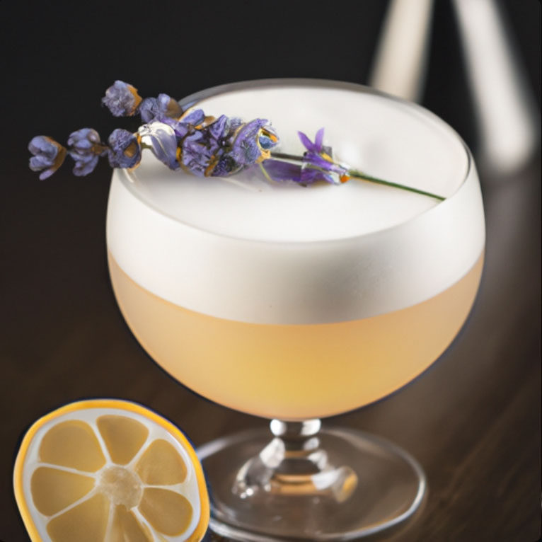 Honey-Lavender Whiskey Sour