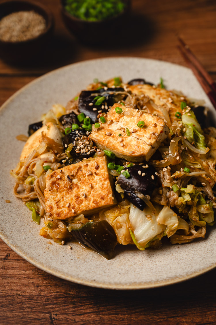 Stir-Fried Tofu with Miso and Sesame