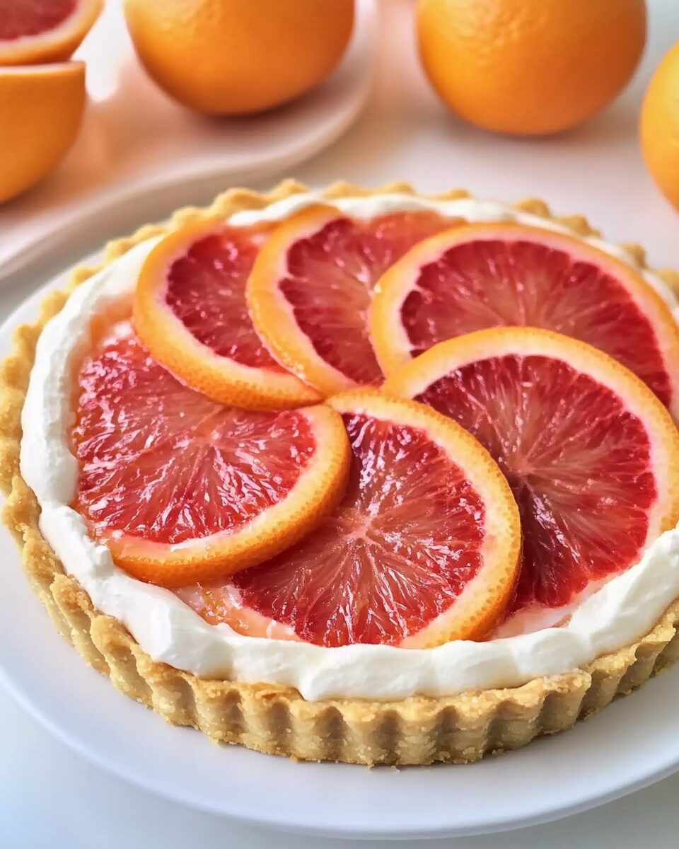 Bittersweet Chocolate and Blood Orange Tart