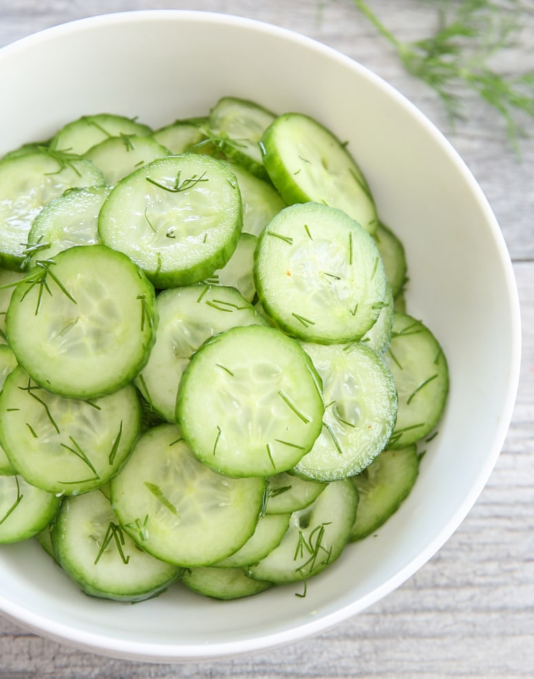 Lemon-Dill Cucumber Salad with Roasted Chickpeas