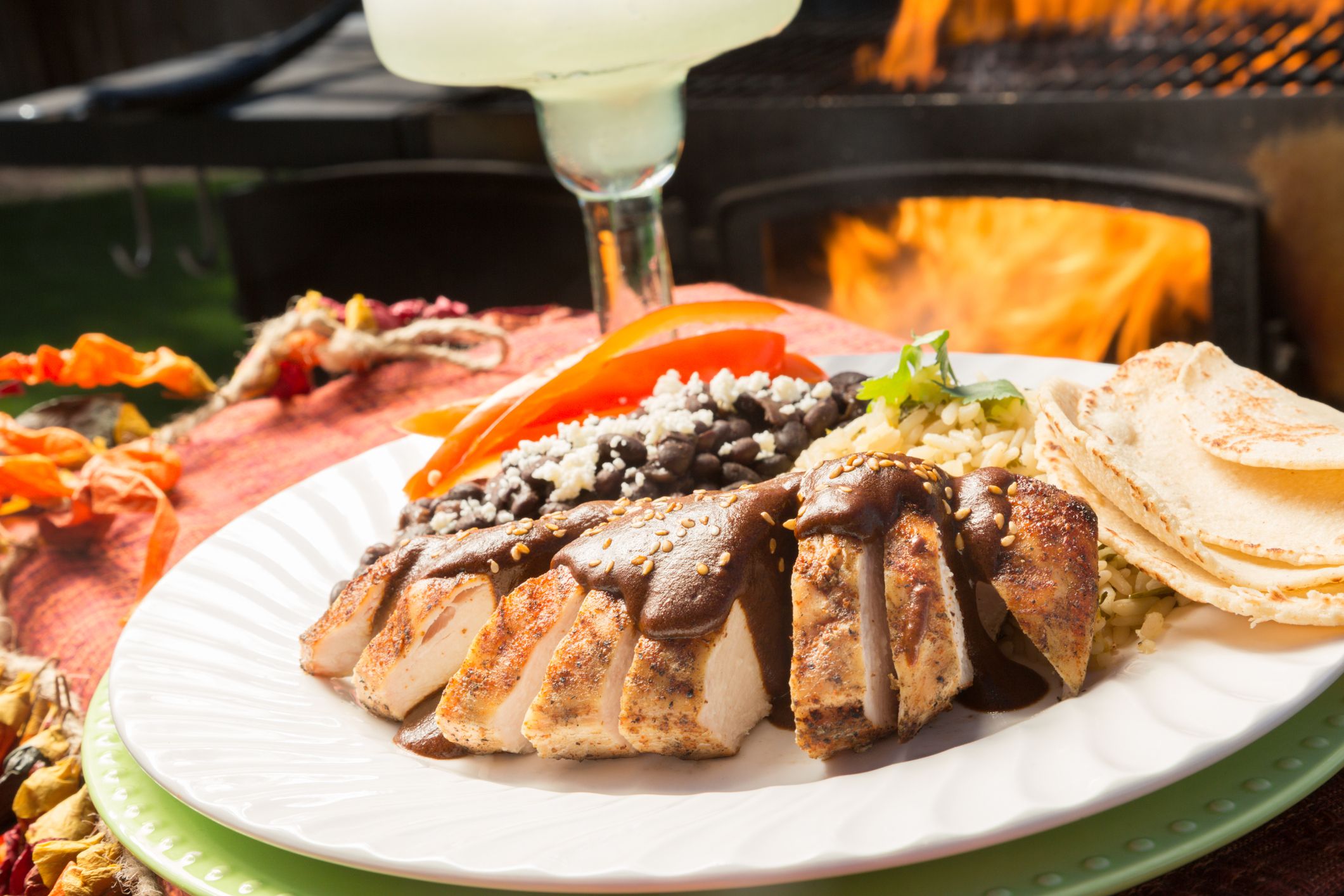 Mole Poblano Roasted Chicken Thighs with Corn Tortillas