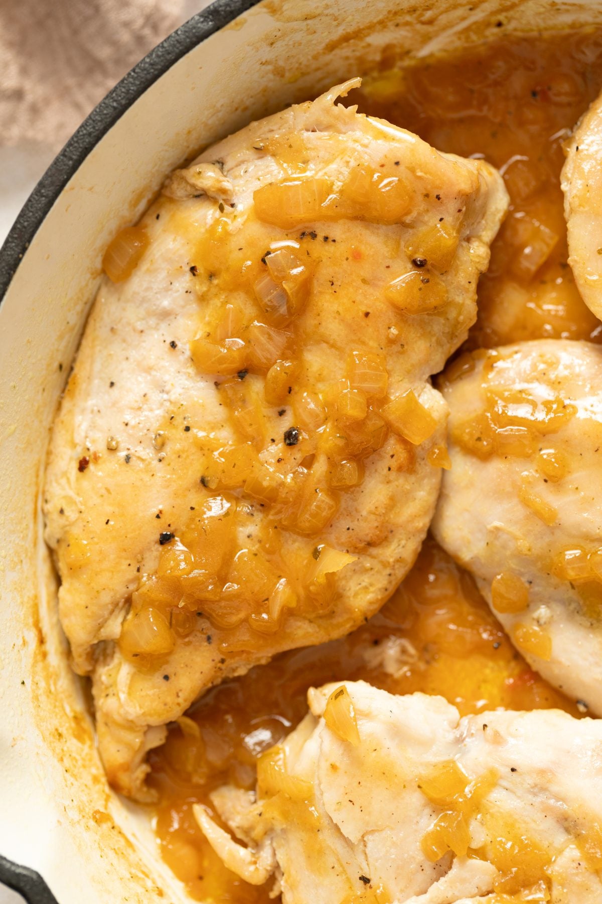 Pan-Seared Chicken Breast Stuffed with Onions and Cheese