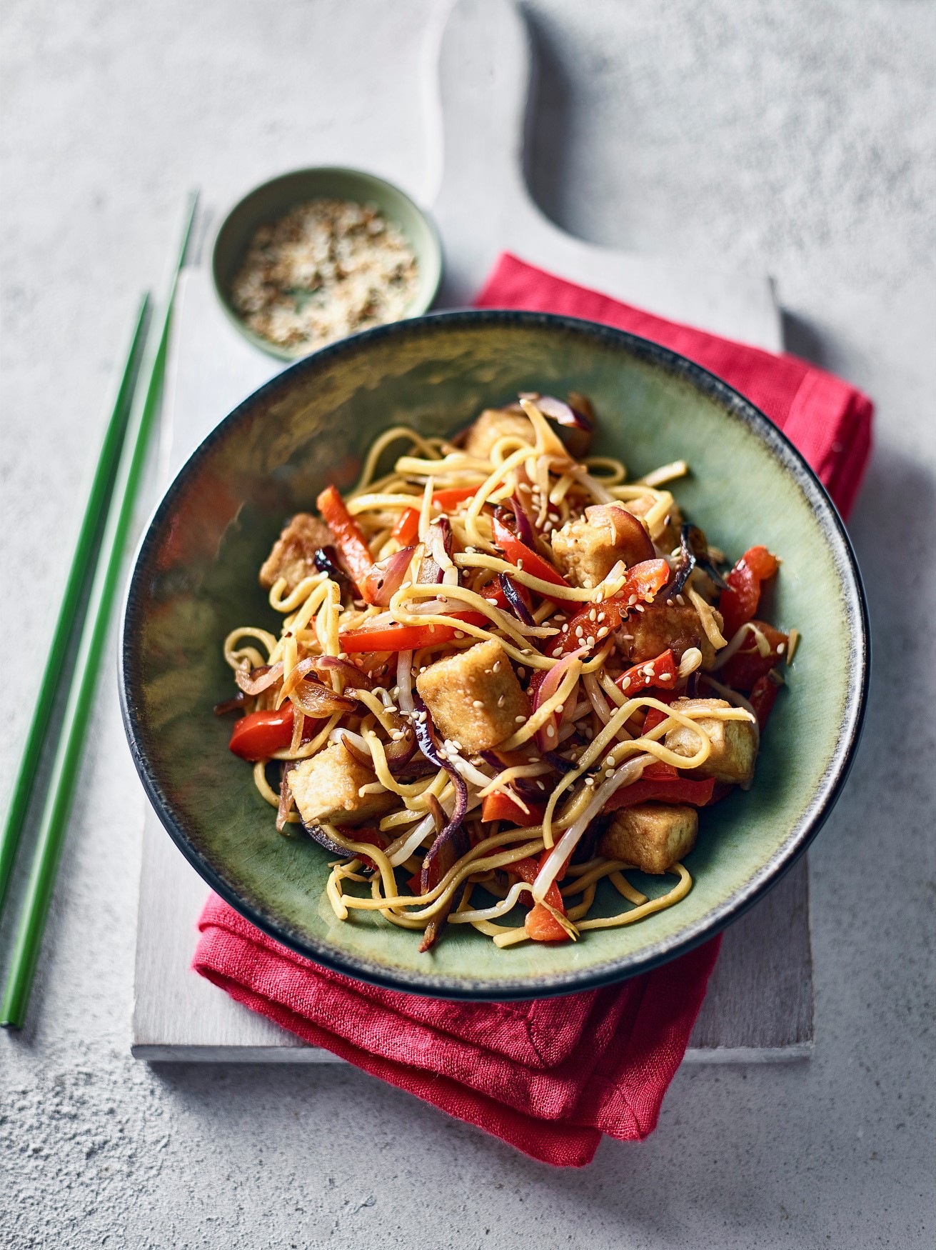 Crispy Tofu Stir-Fry with Snap Peas and Ginger