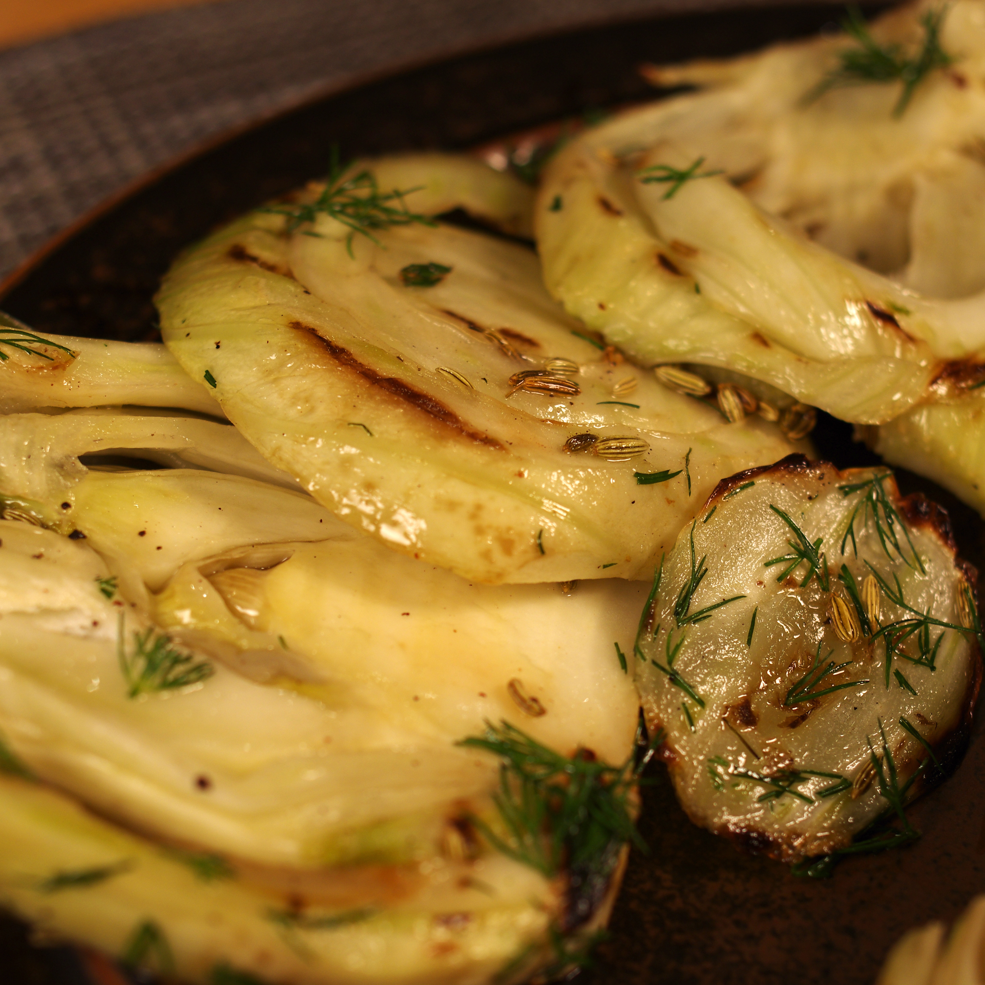 Grilled Fennel with Bitter Orange Herb Drizzle