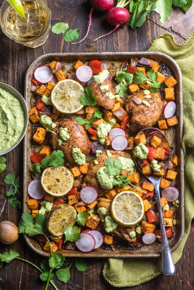 Sheet Pan Turmeric-Glazed Chicken with Sweet Potato