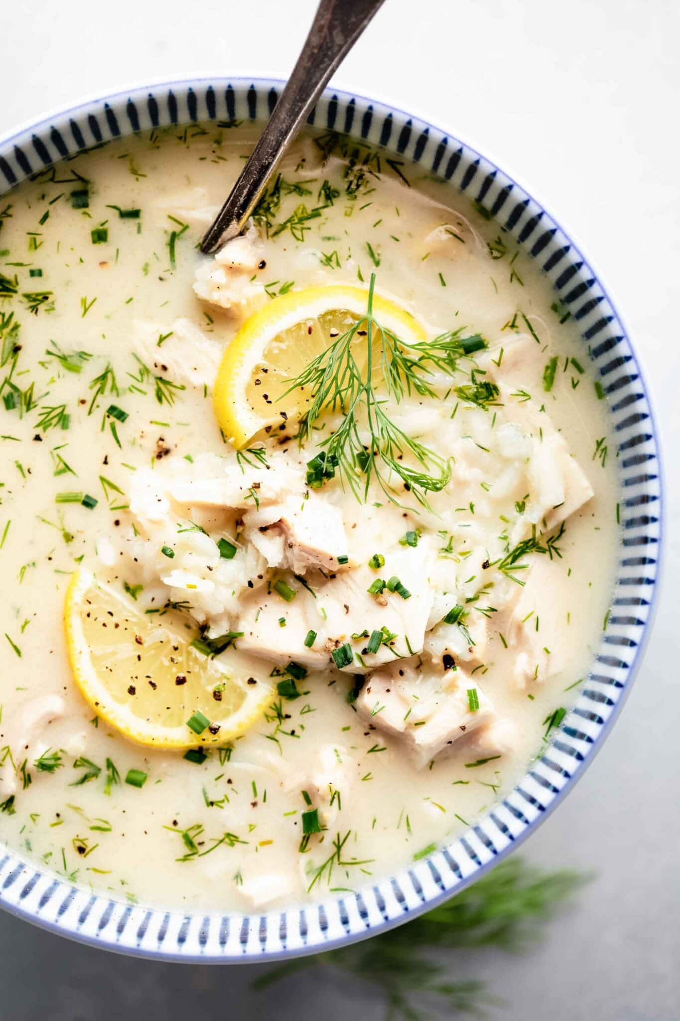 Lemon-Dill Chicken Soup with Dill Dumplings