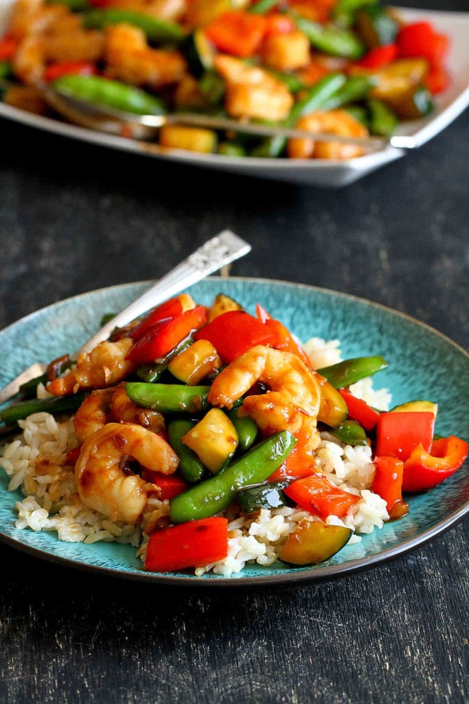 Thai-Inspired Shrimp Stir-Fry with Jasmine Rice