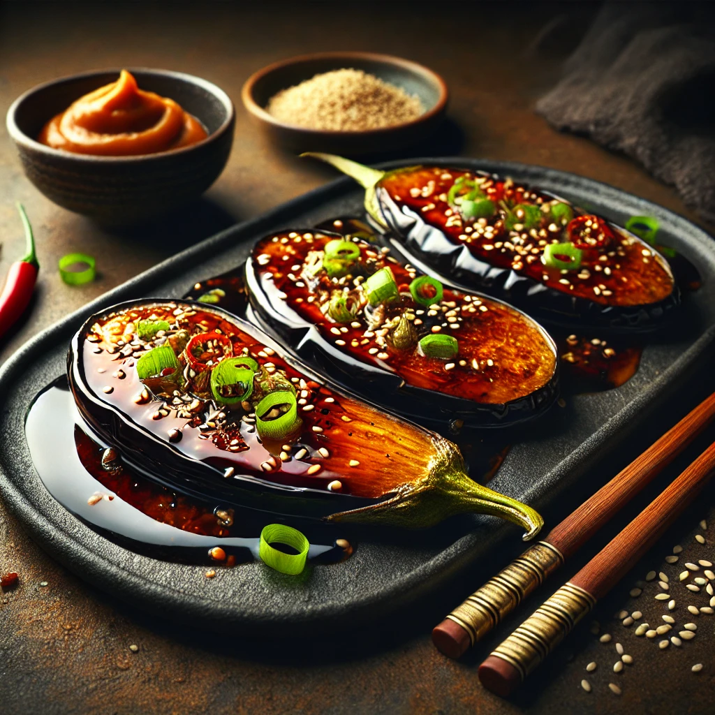 Spiced Miso Glazed Eggplant
