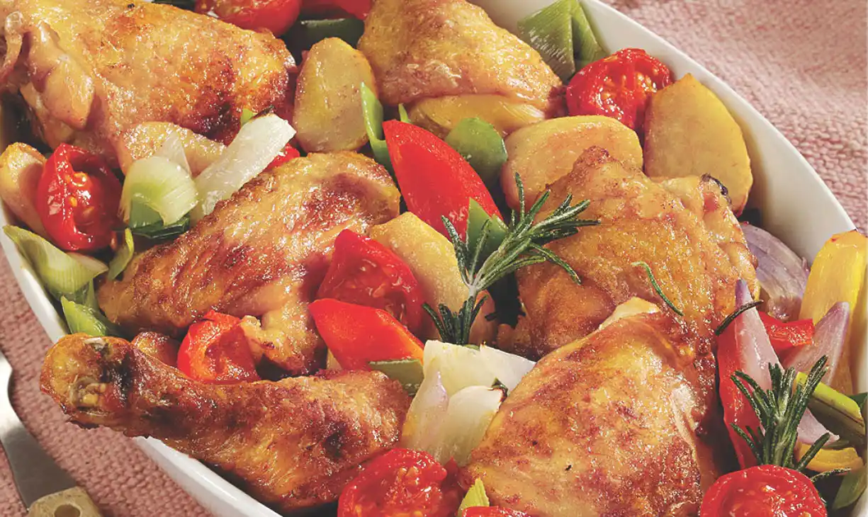 One-Pot Chicken and Root Vegetables with Lemon