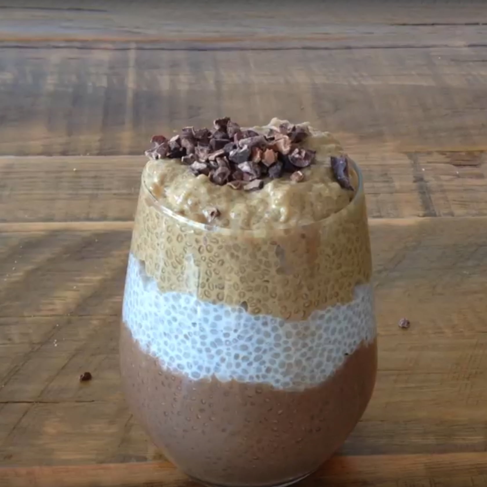 Cocoa-Infused Chia Seed Pudding with Coconut