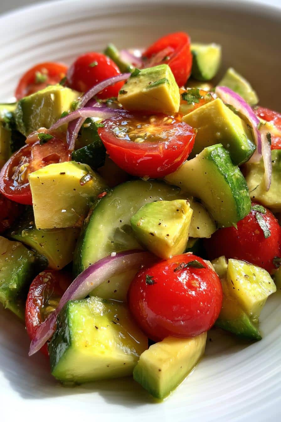 Avocado Tomato Cucumber Salad