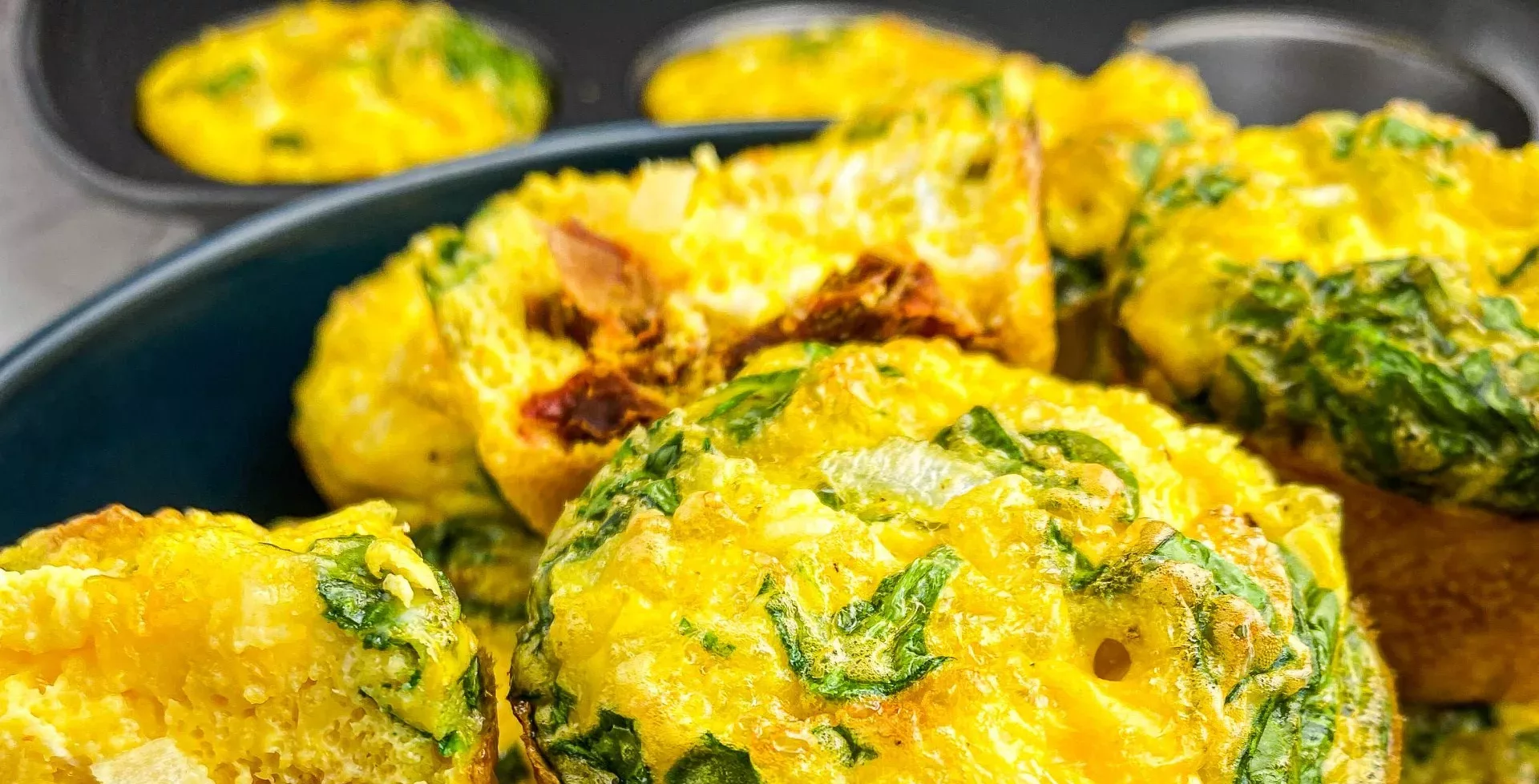 Herb-Scented Egg Bites with Spinach and Feta