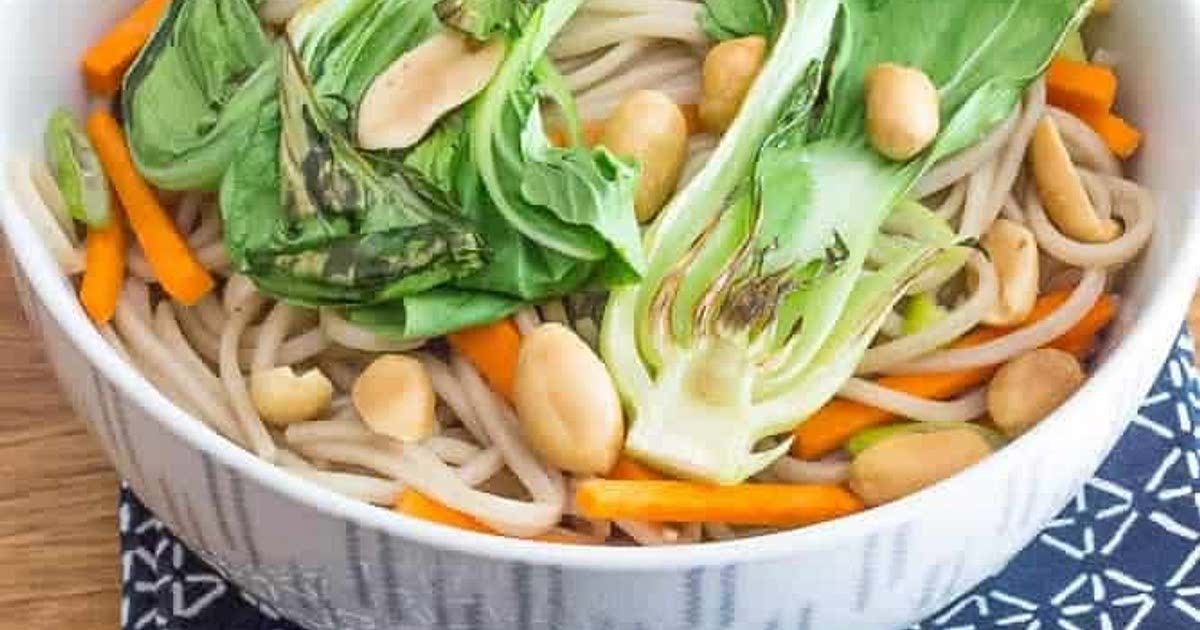 Spicy Peanut Noodles with Bok Choy