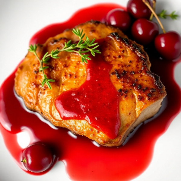 Pan-Seared Duck Breast with Cherry-Port Reduction