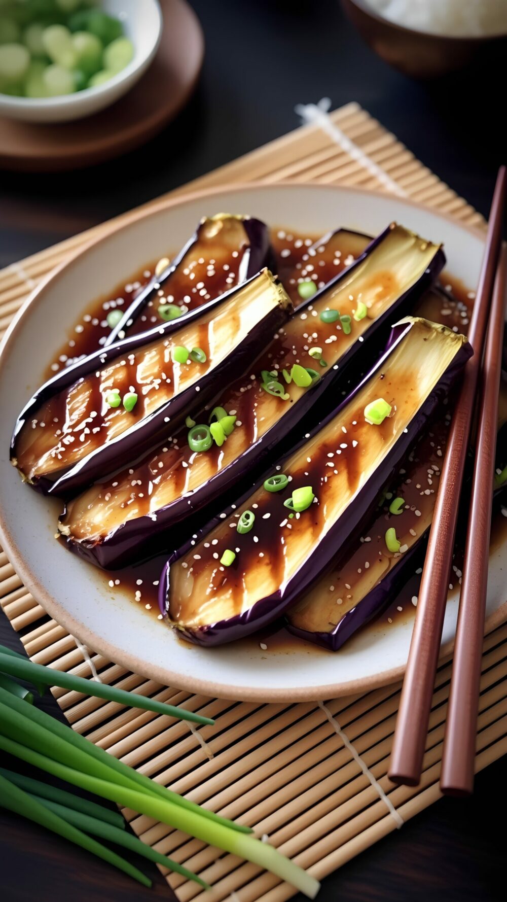 Savory Miso-Glazed Eggplant with Sesame Seeds