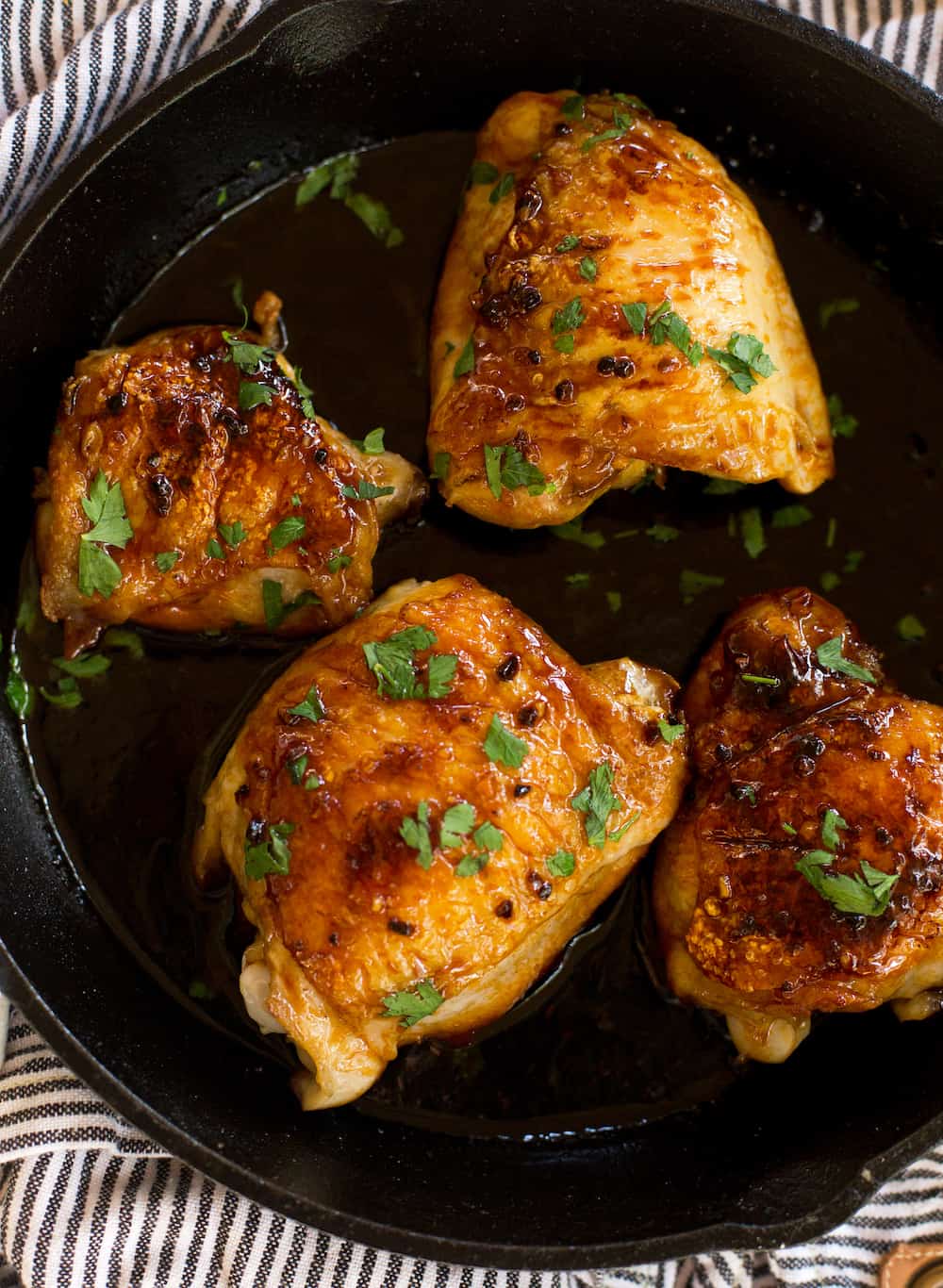 Honey-Garlic Skillet Chicken Thighs