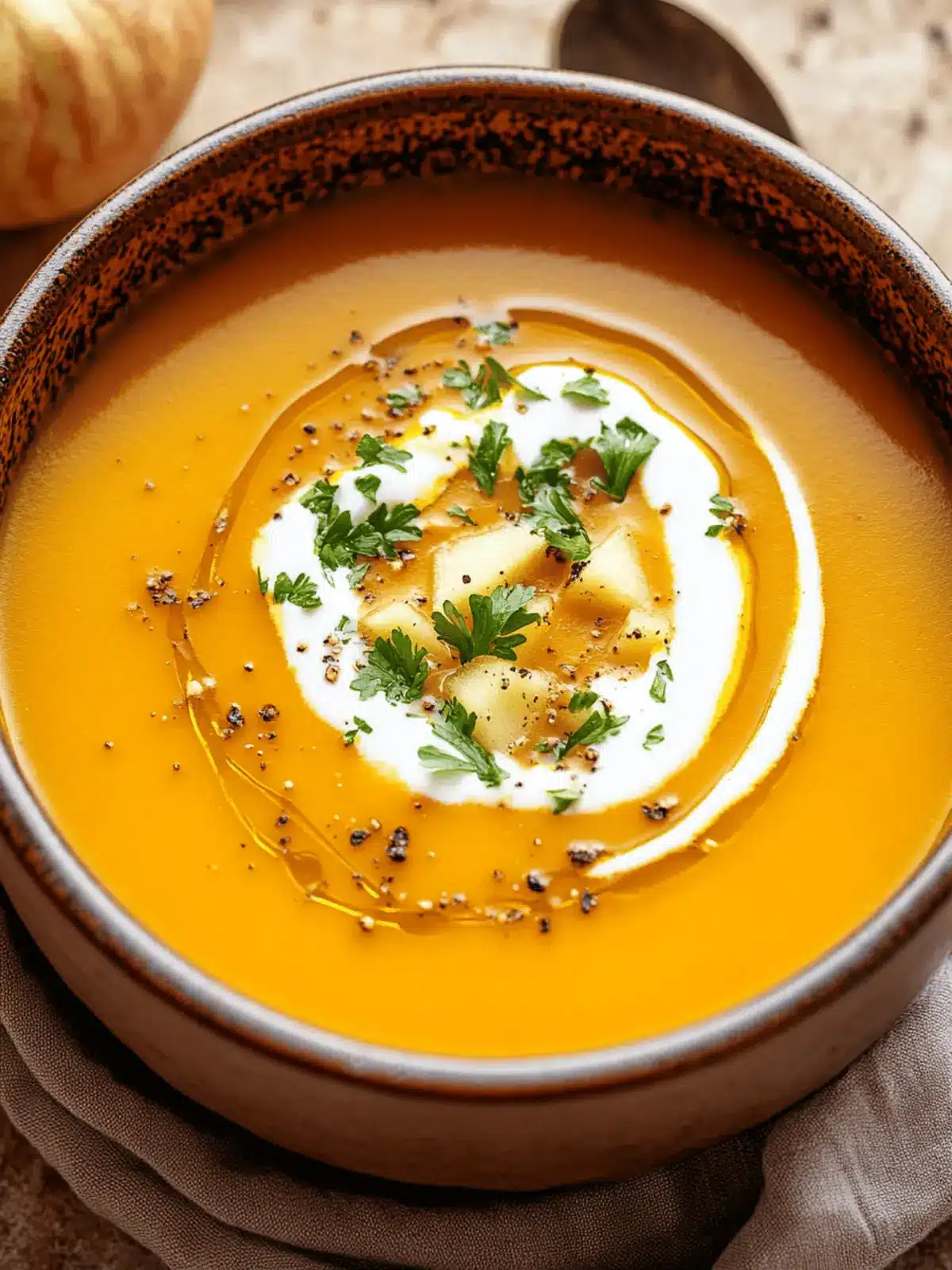 Slow-Simmered Butternut Squash and Apple Soup