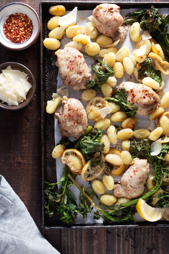 Sheet-Pan Gnocchi with Chicken and Broccoli