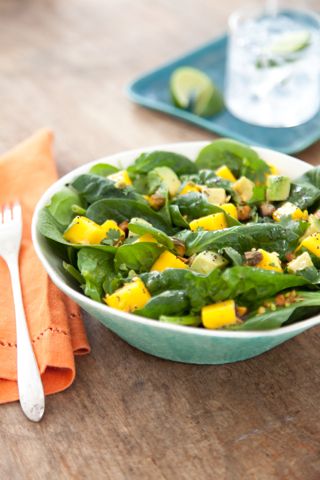 Mango Avocado Spinach Salad