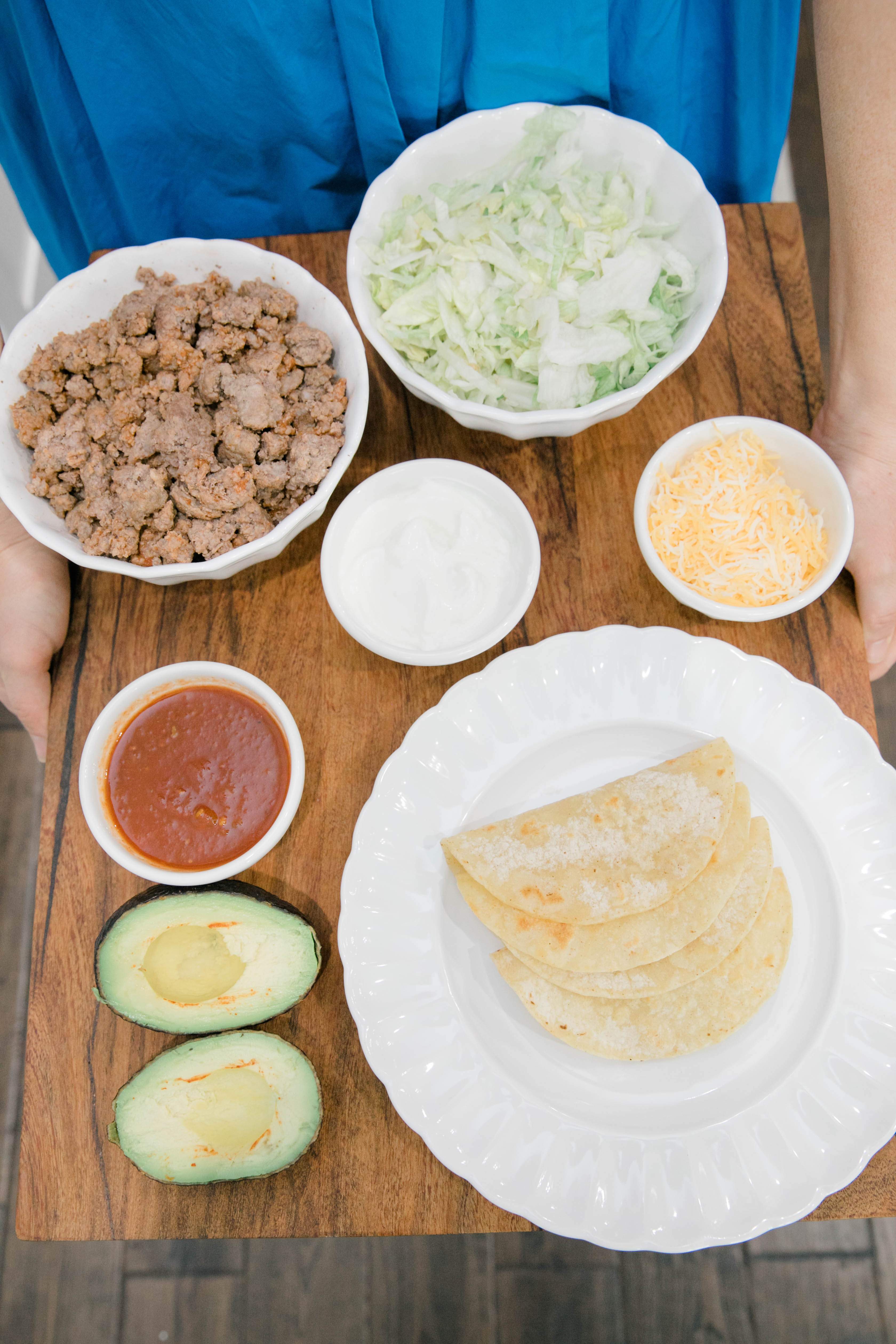 Beef and Cheese Tacos with Warm Tortillas