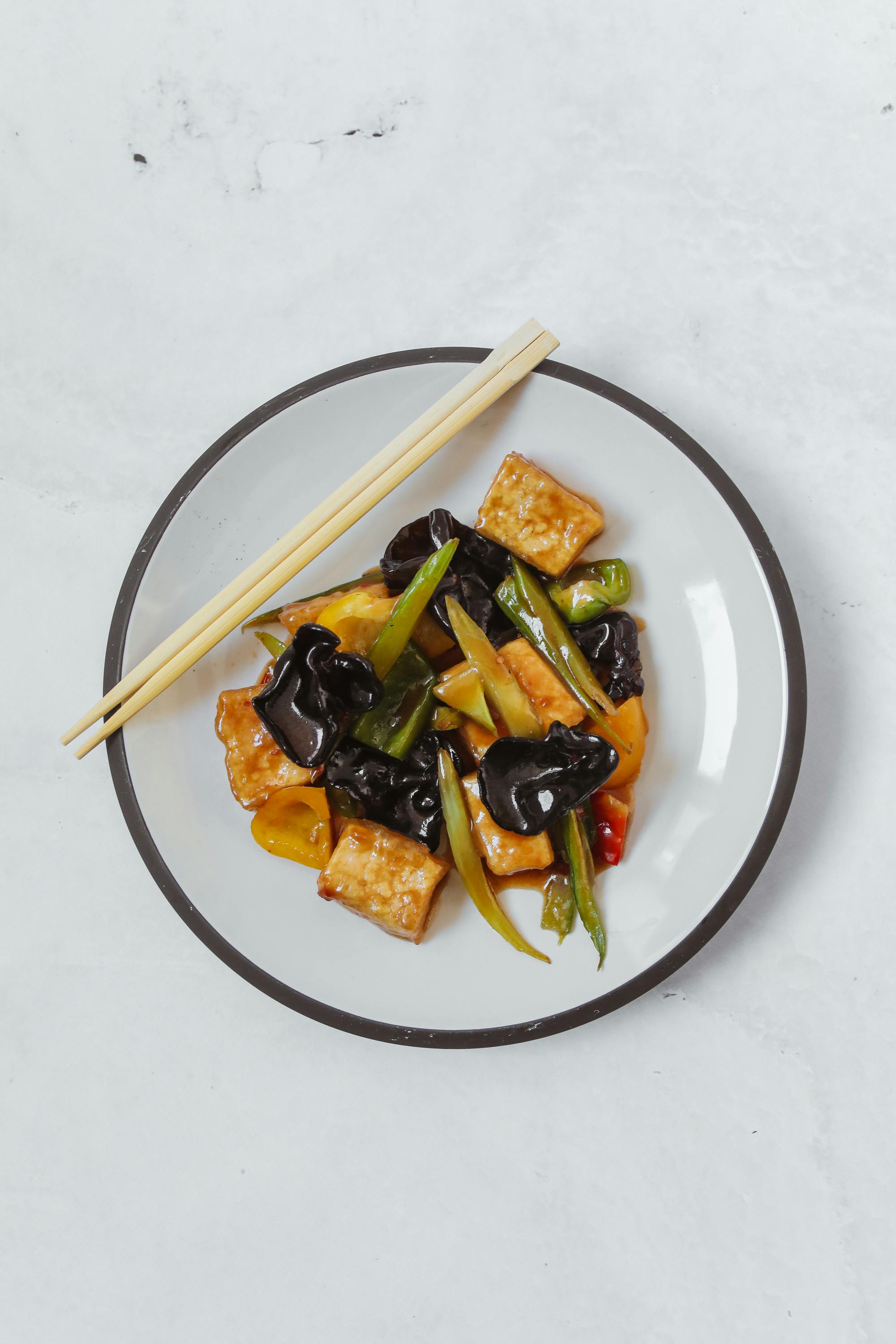Stir-Fried Tofu with Green Vegetables