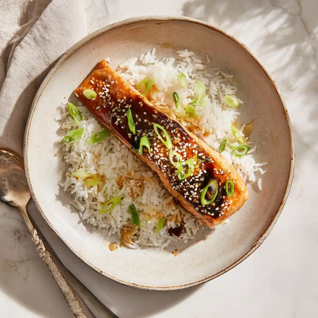 Miso-Basted Salmon with Sesame-Scallion Rice