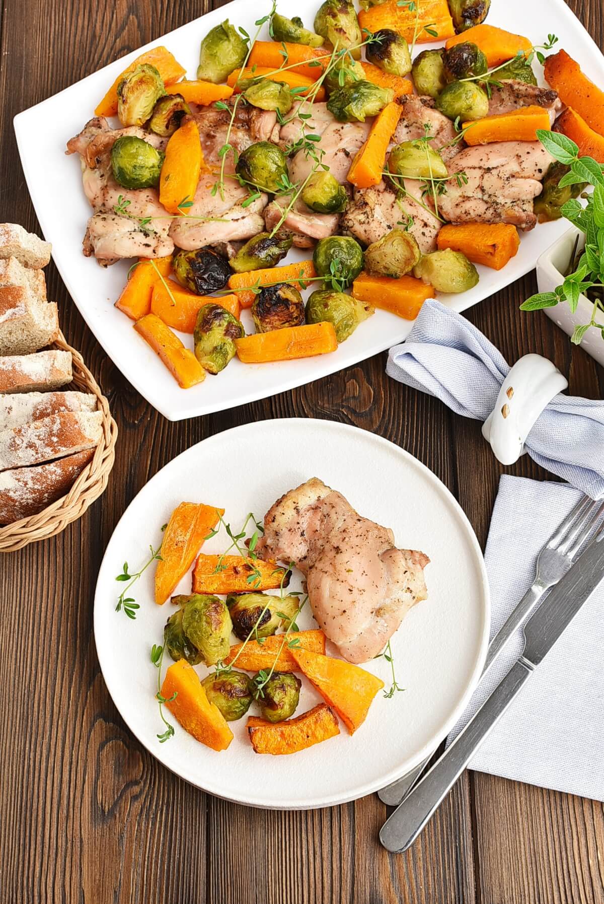 Sheet Pan Chicken and Brussels Sprouts