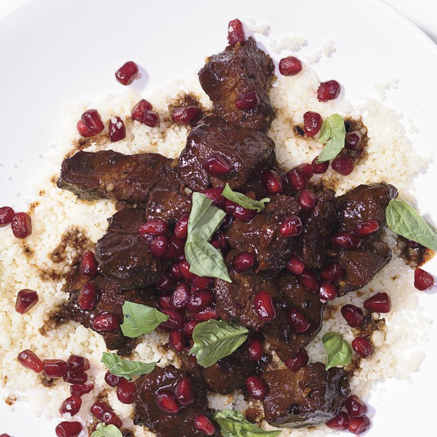 Spiced Lamb and Eggplant Stew with Pomegranate Molasses