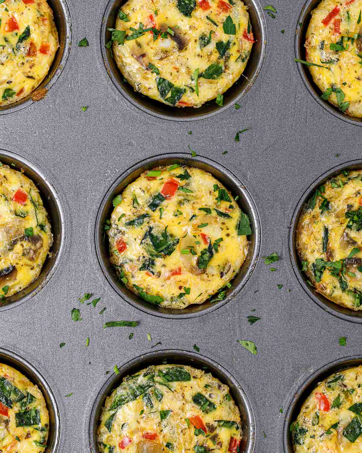 Mushroom and Spinach Egg Muffins
